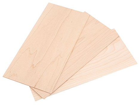 Dilwe Holzfurnier, 3 Stücke Ahorn Holz Gitarre Shim Kopf Furnier Blatt 203 * 93 * 2mm DIY Musikinstrumente Ersatzteil