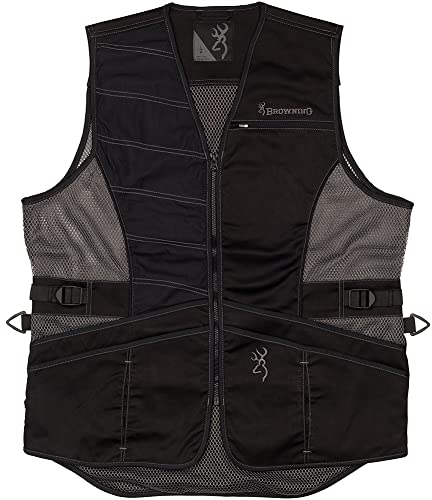 Browning Ace Shooting Vest-Black/Black (Large)