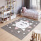 TAPISO Pinky Tapis de Chambre Enfant Bébé Fille Garçon Adulte Design Moderne Gris Blanc Rose Motif Soleil Tapis de Jeu Poil Court Fin Doux Lisse Résistant 120 x 170 cm
