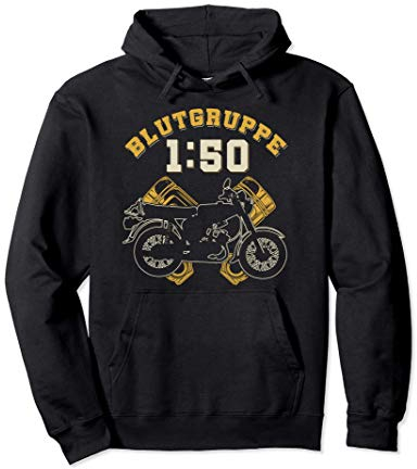 DDR Moped | Blutgruppe 1:50 Sprit für die Kolben im 2 Takter Pullover Hoodie