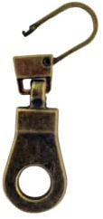 1 Zipper 4cm bronze metall Ersatz Reißverschluss Verschluß leicht zu tauschen