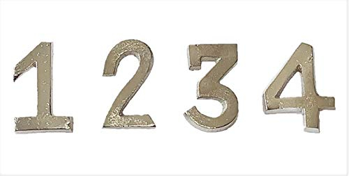 creativ home Aluminium Zahlen 1,2,3,4 Kerzen - Pin. 4cm. Für Advent. Farbe: Silber Art.: 6218616-49