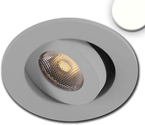 LED Einbauleuchte MiniAMP, 3W, 24V DC, neutralweiß, drehbar und schwenkbar, dimmbar, Alu gebürstet