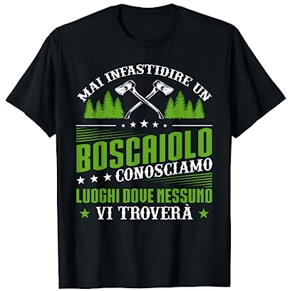 Divertente Detto Taglialegna Boscaiolo Motosega Maglietta