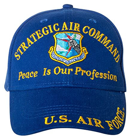 United States Air Force USAF Strategic Air Command bestickte Kappe – verstellbar blau
