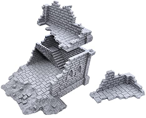 Ulvheim Ruins by Terrain4Print (Set B), 3D-gedruckte Tisch-RPG-Szenerie und Wargame-Gelände für 28 mm Miniaturen
