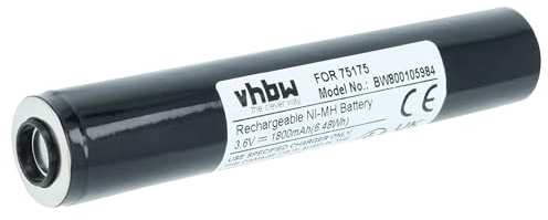 vhbw Akku kompatibel mit Pelican Streamlight 75300 | 75175, 75301, 75303, 75302, 75305, 75304 Taschenlampe Kopflampe (1800 mAh, 3,6 V, NiMH)