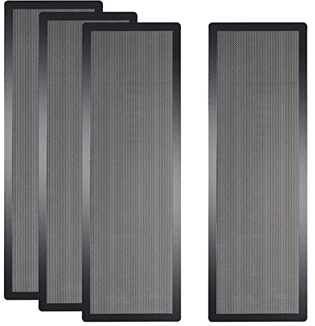 [Paquete de 4] Filtro de malla antipolvo para carcasa de PC de 360 x 120 mm, marco magnético, ventilador de computadora, filtro de refrigeración de PC, a prueba de polvo, rejillas de cubierta de PVC,