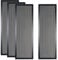 [4 Pack] 360x120mm PC Case Dust Mesh Filter, Magnetic Frame Computer Fan Dust Mesh PC Cooler Filter Dustproof PVC Cover Grills - Black