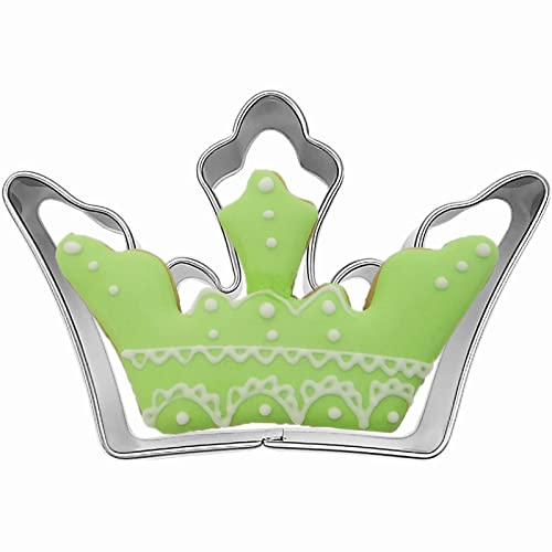 Große Größe Kronenförmige Ausstechform, Edelstahl, Königin/König/Prinz/Prinzessin, Ausstechform, 11,9 cm (Modell 3)