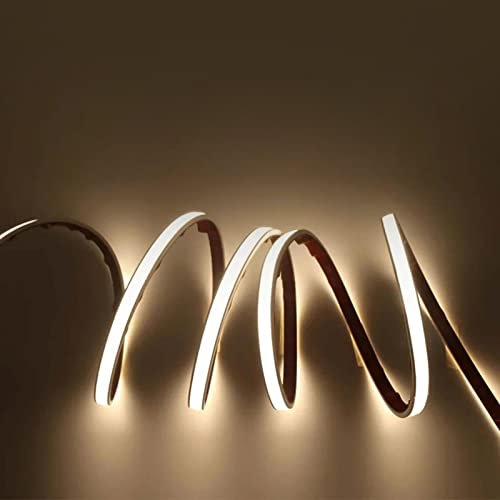 Planetitaly Striscia Linear COB Neon Flex Led Dimmable 24V tenuta stagna IP68 luce immersione piscina bordo vasca box doccia bagno turco fontana giardino laghetto 2700K