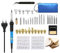 43pcs Kit Pirograbador de Madera, Kit del Soldador, 60W Temperatura Regulable 200-450℃, Soldador Pirografo Electrico Profesional Para Madera, Corcho grabado (Soldador azul)
