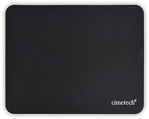 cimetech Tappetino per Mouse Confortevole Superficie Superfine in Fibra di Seta Liscia Sensori Base in Gomma Antiscivolo per Pulire Lavabile per Computer Portatile - Nero Black