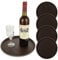 VIDETOL Lot de 5 plateaux de service ronds antidérapants de 28 cm pour boissons, maison, cuisine, bars et restaurants