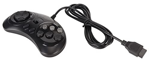 Controller Classico Ergonomico retrò a 9 Pin a 16 Bit, Controller Gamepad Portatile Classico con Pulsanti Direzionali a Disco Rotondo, Tecnologia Turbo Boost per Controller