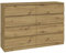 VBChome Kommode mit 8 Schubladen 140 x 40 x 97 cm Eiche Aritsan Grifflose Schubladenkommode Mehrzweckschrank für Flur Schlafzimmer Wohnzimmer Kinderzimmer Modern Eiche Aritsan