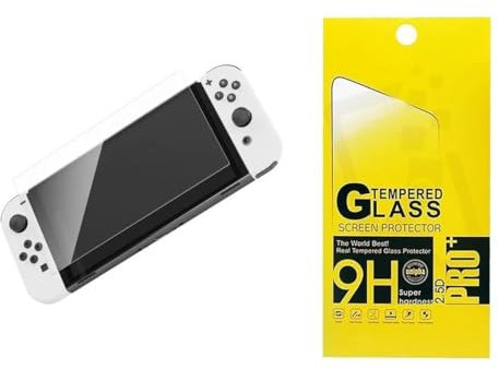 ELECTRONICFIX X2 Protections Switch Oled écran vitre verre trempé film compatible avec Nintendo Switch Oled