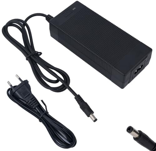 XUNNIU Caricatore Monopattino Elettrico 42V 2A, Caricabatterie Monopattino per Kugoo S1/S2/S3/M2 Pro, 36v Batteria al Litio Caricabatterie, Caricatore Universale per Scooter Elettrico (DC 5,5x2.5 mm)