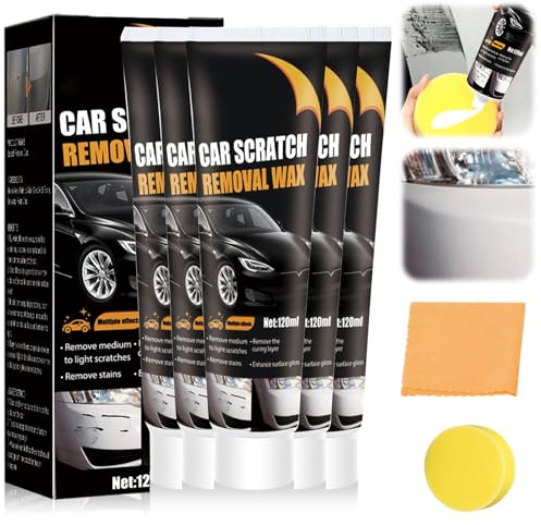 Hengrongshen 5 Pcs Reparaturpaste für Autolackkratzer, Car Scratch Remover, Lack Kratzer Entferner Beseitigt Kratzer, Scheinwerfer Politur Polierpaste Auto zur Einfachen Reparatur von Autokratzern