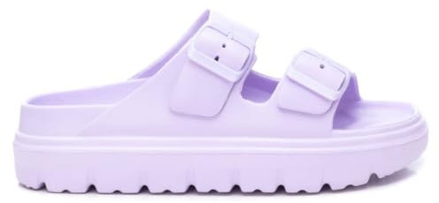 XTI - Chancla Mujer Lila - Calzado Cómodo y Versátil - Moda casual - Modelo 14255002 (Talla 39)