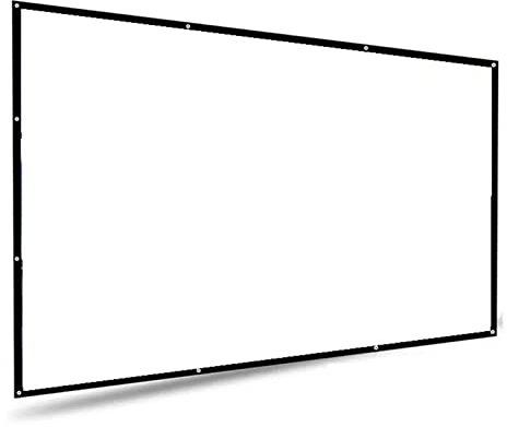 Schermo per Proiettore 100 Pollici Pieghevole 16:9 – Telaio Portatile con Fori Precisi per Fissaggio a Parete/Soffitto, Ideale per Uso Interno ed Esterno, Compatibile con Proi