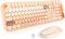 Atelus Wireless Keyboard and Mouse, Typewriter Full Size Keyboard with Number Pad and 2 in 1 USB Connected Mouse for Mac, Windows 7/8/10, Laptop, Desktop, PC, Computer