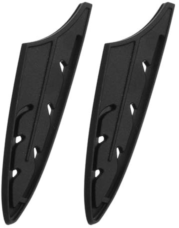 sourcing map 2Pcs Knife Cover Sleeves Blade Edge Guards for 4 Ceramic Knife Blade Edge Protector Universal Knife Sheath for Kitchen, Black