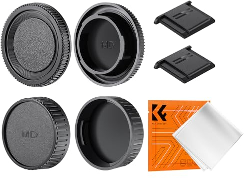 K&F Concept Gehäusedeckel + Objektivdeckel (Hinten) für Minolta MD Mount Kamera, SR-2、SR-7、SR-T 101、XK、XM、X-1