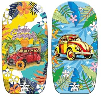 Neustanlo | Bodyboard | Motiv: Hello Summer | 92 cm | hochwertiges EPS | ideal als Schwimmhilfe Kickboard Surfbrett Surfboard oder Schwimmbrett