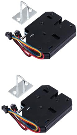 Gatuida 2pezzi Serratura Elettromagnetica Per Armadietti e Sicurezza Flessibile Per Controllo Accessi Scuole e Supermercati