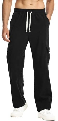 Suwangi Pantalon en Velours Côtelé pour Homme Cargo Décontracté 4 Poches