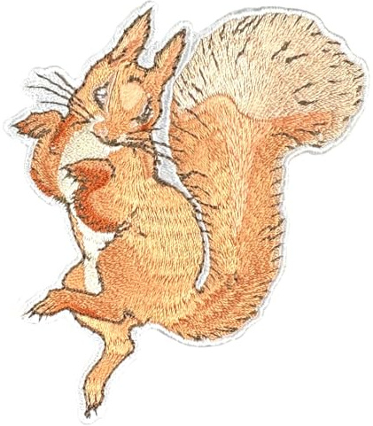 Pawprint Family | Squirrel Nutkin Sew on Patch | Official Merchandise from Beatrix Potter's The Tale of Peter Rabbit