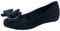 Women's Flat Bow Jelly Office Work School Slip On Comfy Ballerina Shoes (Black, UK Footwear Size System, Adult, Women, Numeric, Medium, 3)