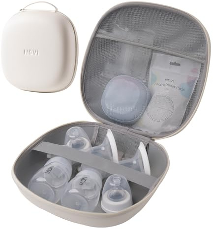 NCVI Portable Breast Pump Case for Wearable Pump, Beige