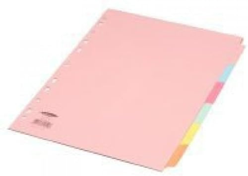 Concord Subject Dividers 230 Micron 6-Part A4 Ref 70699/J6 (Pack of 5)