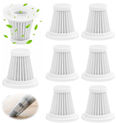 8Pack Replacement HEPA Filters for Handheld Vacuum Cleane | Washable Reusable Handheld Vacuum Cleaner Filter Accessories for Cordless Mini Car Vacuum Efficient Dust Removal
