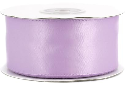 Doppelseitiges Satinband 38mm x 20m Rolle - FARBAUSWAHL in 6/10/25/38mm - farbecht & waschbar - Schleifenband für Hochzeit - Geschenkband zum Verpacken Dekorieren Basteln - Flieder 462H