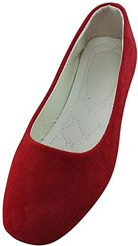 MISSMAO Damenschuhe Ballerinas Klassische Ballerinas Flache Schuhe Schnüren Klassische Ballerinas Komfort und Stil,Rot,EU 38