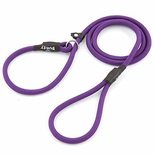 Bunty Rope Slip Lead for Dogs, Extra-Large | Anti Pull Dog Lead, One-Size-Fits-All, Durable Nylon, Ideal for All Dogs - No Pull Training Aid No Collar Needed - XL 120cm Purple