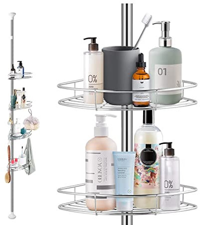 Étagère de Douche télescopique à 4 étages pour Salle de Bain - en Acier Inoxydable