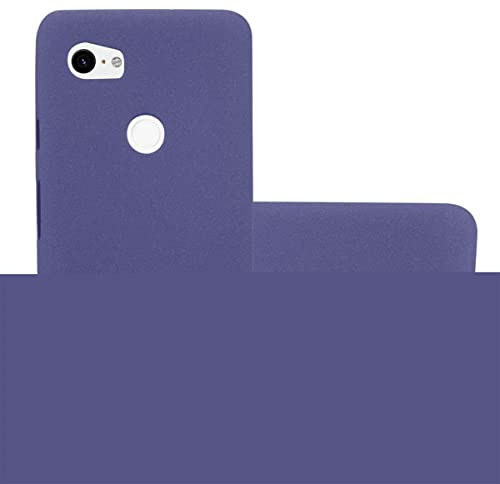 Cadorabo Hülle kompatibel mit Google Pixel 2 XL Schutzhülle TPU Silikon Case Frost Design Slim Kratzfest Weiche Gummi mit Rundumschutz Case Hülle für Google Pixel 2 XL in Blau