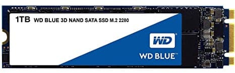 WD Blue SATA SSD 1 TB, M.2 2280 (SSD interno, alta affidabilità, lettura fino a 560 MB/s, scrittura fino a 530 MB/s, antiurto e certificato WD F.I.T. Lab)