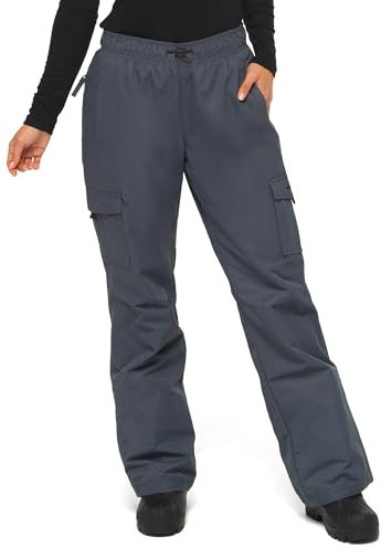 Arctix Damen Lumi Cargo-Schneehose Zum Überziehen mit Fleece Gefüttert, Stahl, 1X (16W-18W) Long