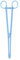 Tnfeeon Rettile Clip di Alimentazione, Rettile Terrario Pinze di plastica Blu Pinzette Pet Allevamento Strumento di Alimentazione per Serpente Lucertola Rettile Animale 24,5 cm