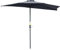 Outsunny 2.7m Garden Half Parasol, Outdoor Balcony Umbrella with 5 Steel Ribs, Patio Sun Shade, Grey