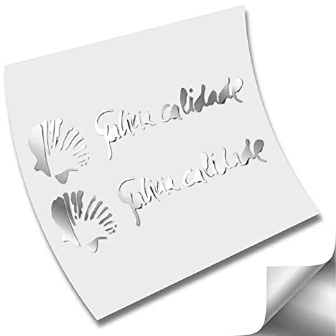 PEGATINA STICKER GALICIA CALIDADE RALLY VINILO DECAL VINYL VINILO (Plata Metalico)