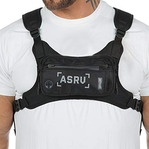GAESHOW Herren Brustbeutel Hip Hop Stil Verstellbar Wasserdicht Laufen Sport Wandern Camping Fitness Reisen