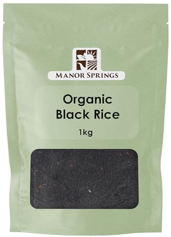 Organic Black Rice 1kg by Manor Springs Organic