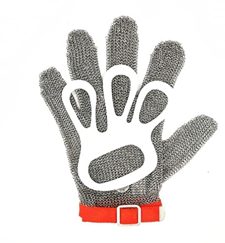 Schnittfeste Handschuhe Metall Schutzsicherheit Arbeit Handschuhe, Cut Resistant Edelstahldrahthandschuhe, Küche Metzger Gartenarbeit Lebensmittel Grad Handschuhe (Size : 1 Piece/S)