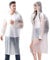 Aolegoo 2 Stück Regenponcho, Wiederverwendbarer, Tragbarer Unisex-Regencape für Fahrrad, Wandern, Camping, Ausflug, Angeln, Konzert, Stadion, Festival (Weiß)